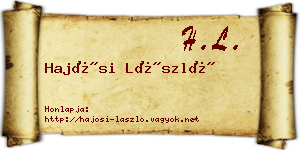 Hajósi László névjegykártya